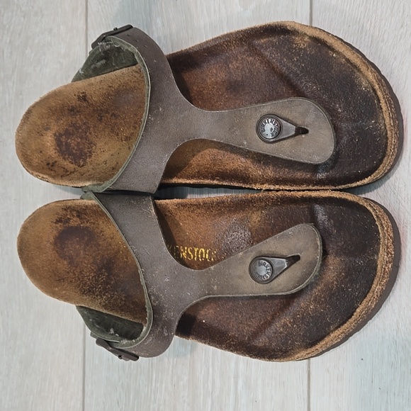 Birkenstock Women Gizeh T Strap Leather Sandals Shoes Sz 40/9 - Picture 3 of 13